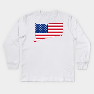 Connecticut, USA. Kids Long Sleeve T-Shirt